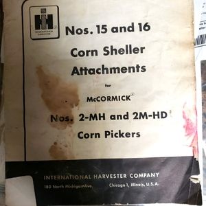IH Corn Sheller Attaching Instructions